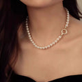 Pearl Necklace with Interlocking Clasp by Trendsi