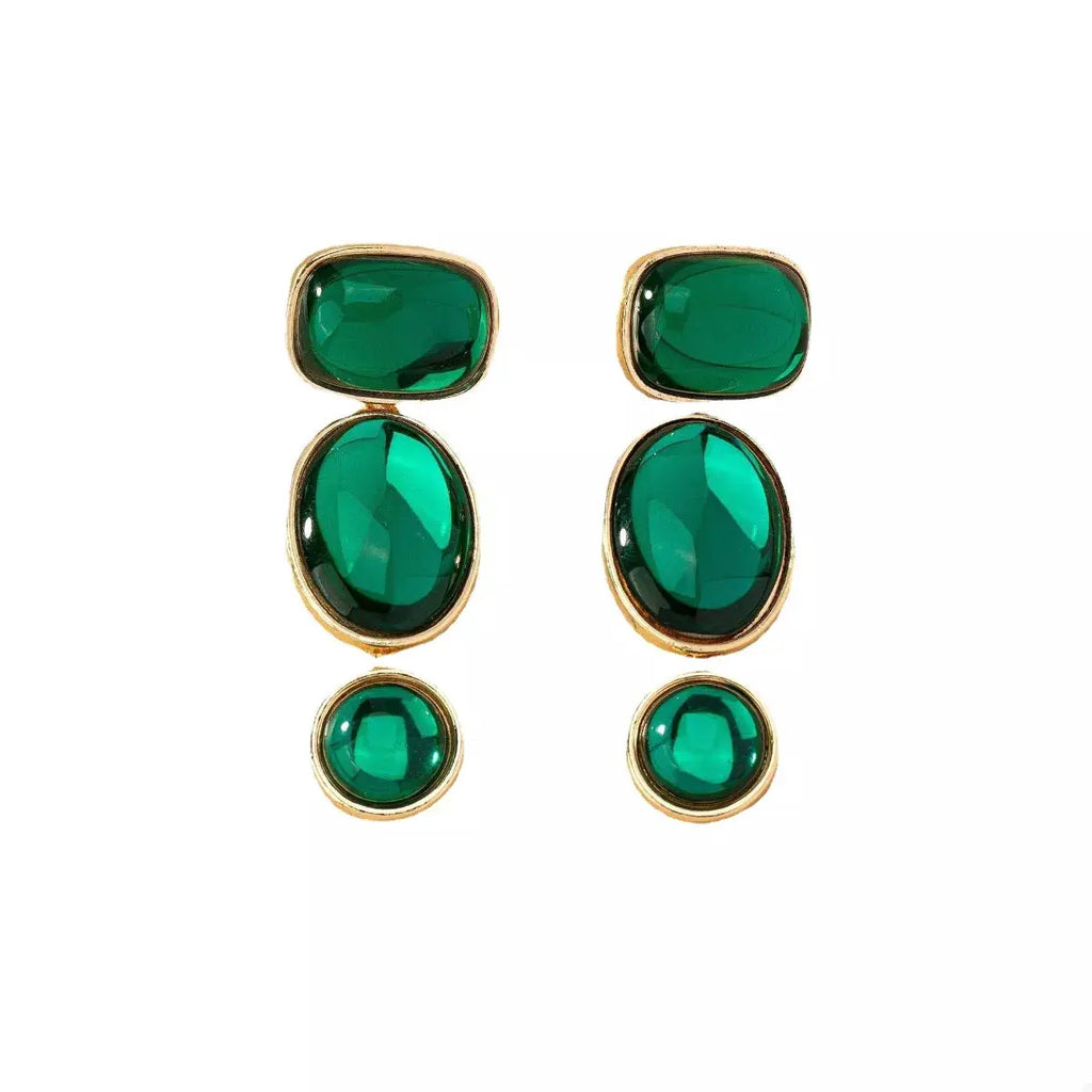 18K Gold-Plated Alloy Resin Drop Earrings by Trendsi