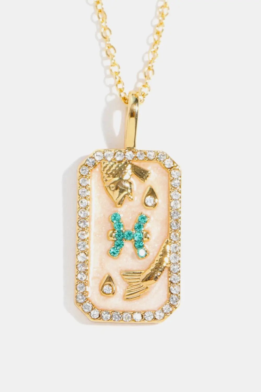 Rhinestone Constellation Pendant Copper Necklace by Trendsi