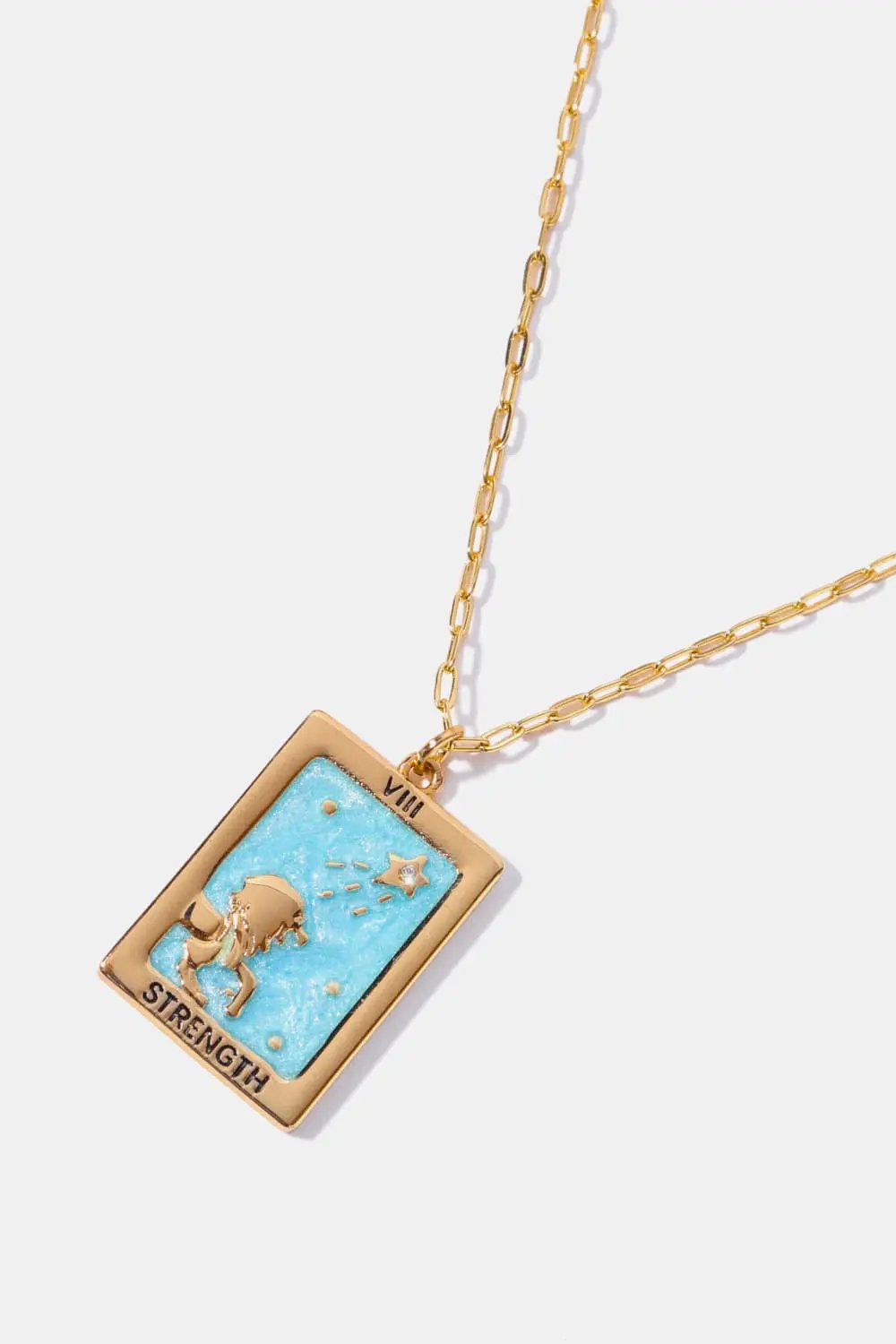 Tarot Card Pendant Copper Necklace by Trendsi