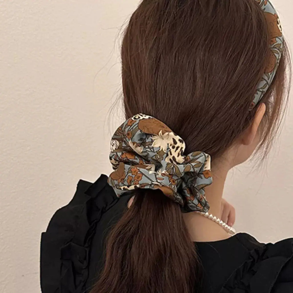 3-Piece Floral Print Hair Scrunchies Set by Trendsi