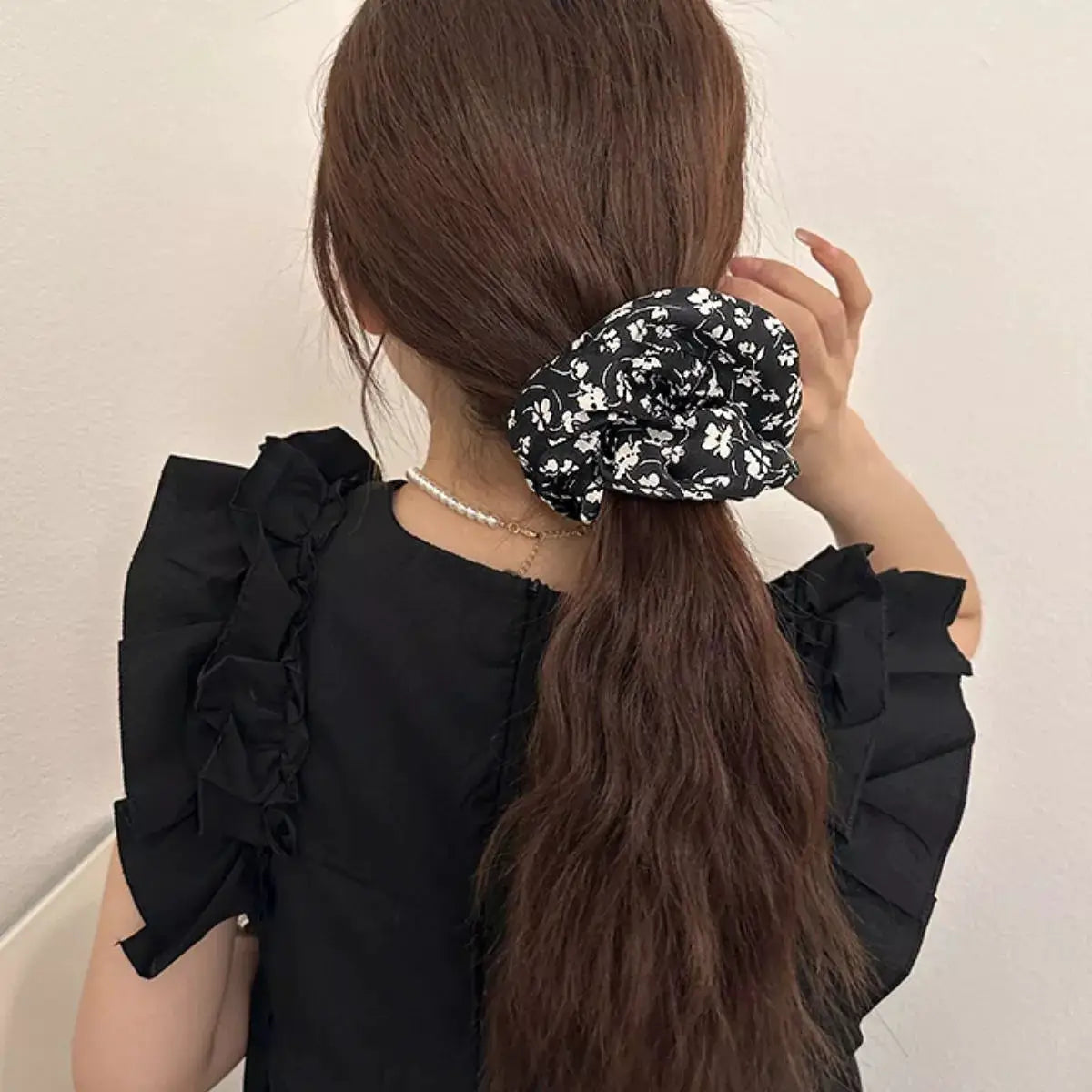 3-Piece Floral Print Hair Scrunchies Set by Trendsi