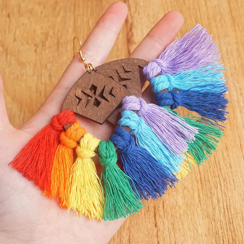 Tassel Detail Drop Earrings by Trendsi