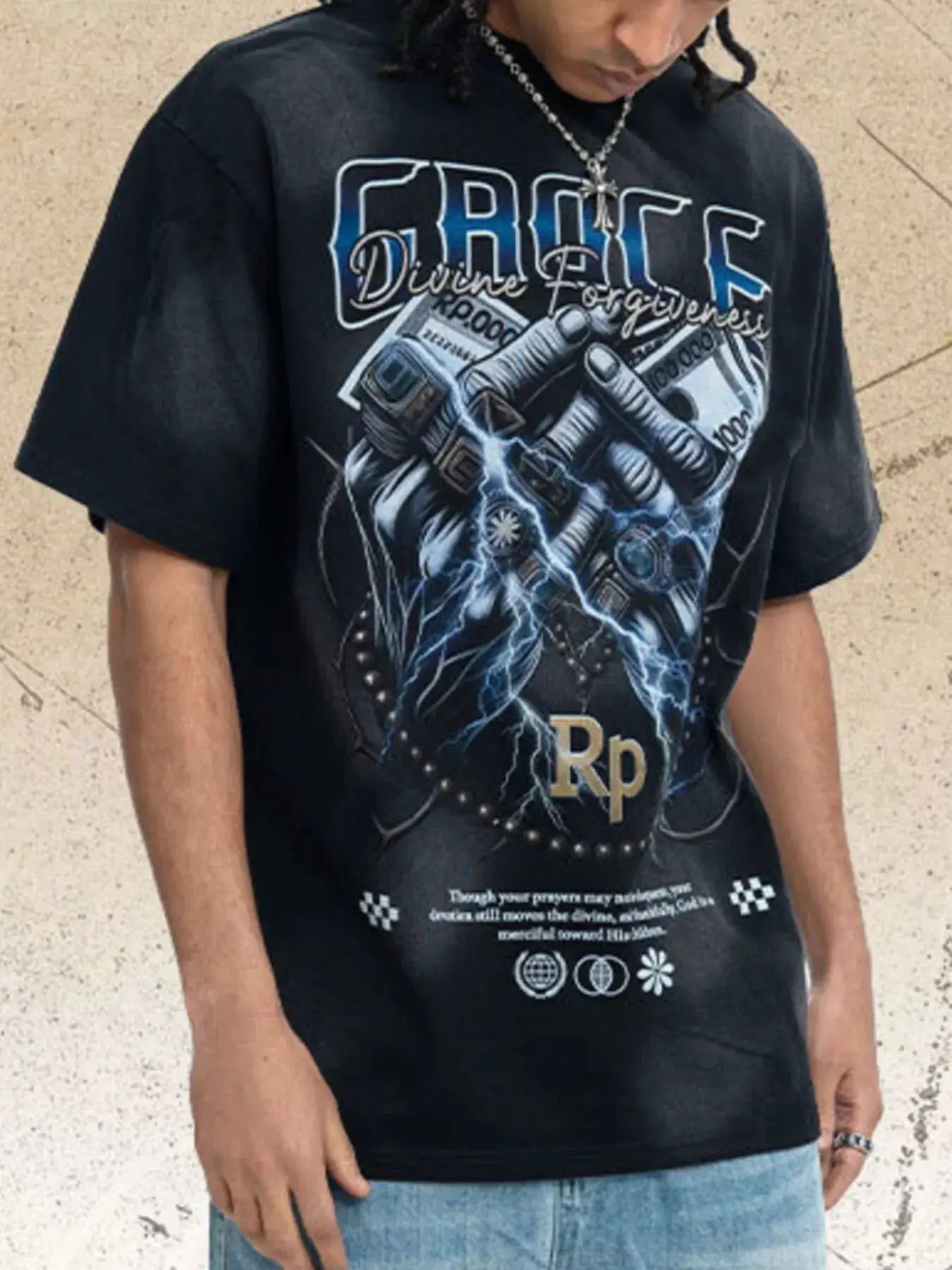 Men's Grace Divine Forgiveness Graphic T-Shirt by Trendsi
