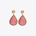 Raffia Grass Teardrop Earrings by Trendsi