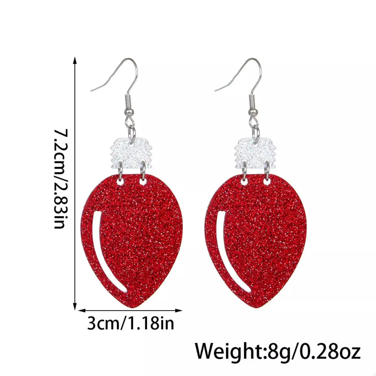 Christmas Glitter Drop Earrings by Trendsi