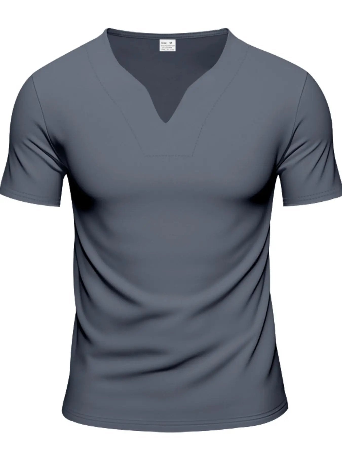 Men's Full Size Casual V-Neck Short Sleeve T-Shirt Plus Size by Trendsi