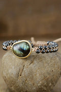 Natural Stone Beaded Bracelet by Trendsi