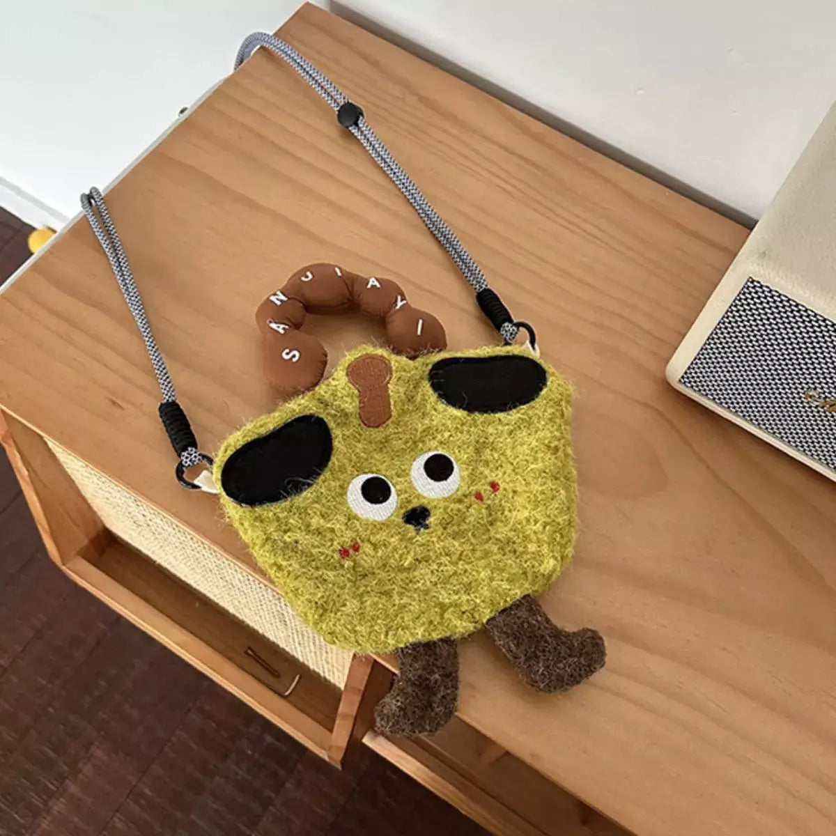 Cartoon Plush Crossbody Bag by Trendsi