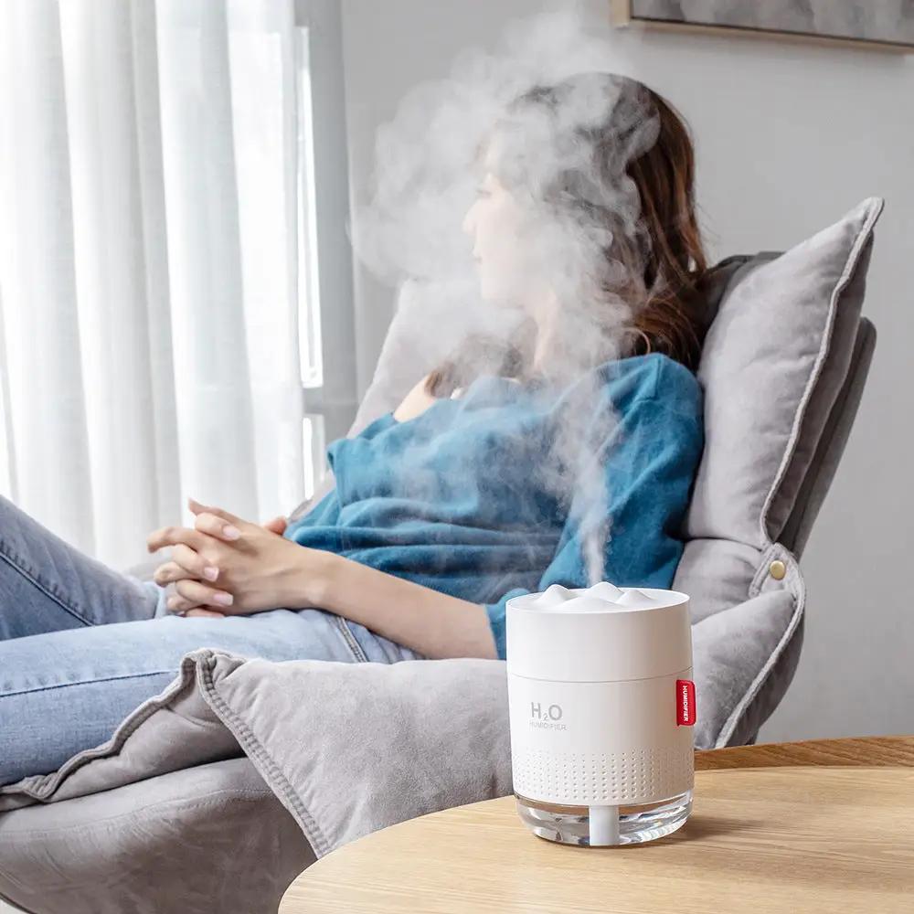 New creative USB desktop night light snow mountain humidifier household appliances life mini spray humidification by eprolo