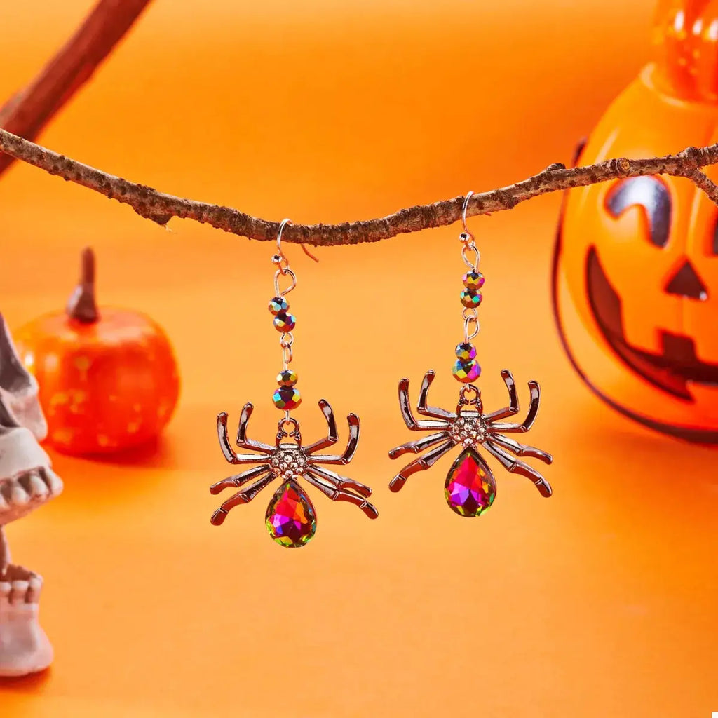 Halloween Spider Dangle Earrings by Trendsi
