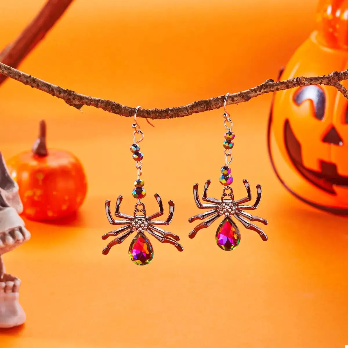 Halloween Spider Dangle Earrings by Trendsi