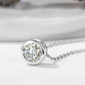 1 Carat Moissanite 925 Sterling Silver Pendant Necklace by Trendsi