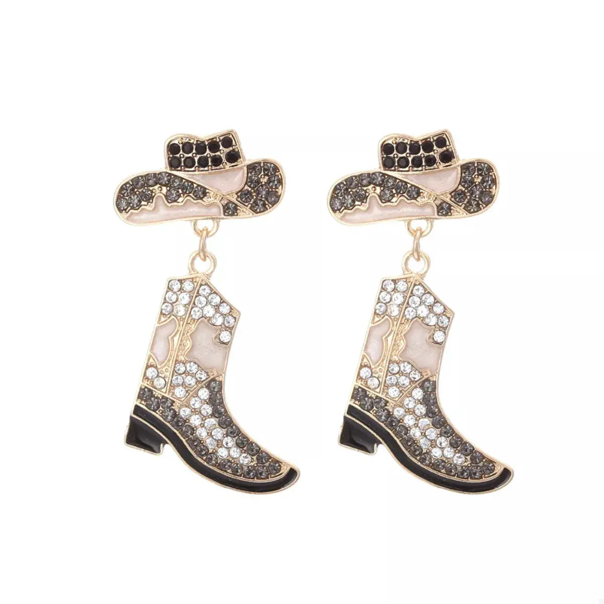 Cowboy Hat and Boot Dangle Earrings by Trendsi
