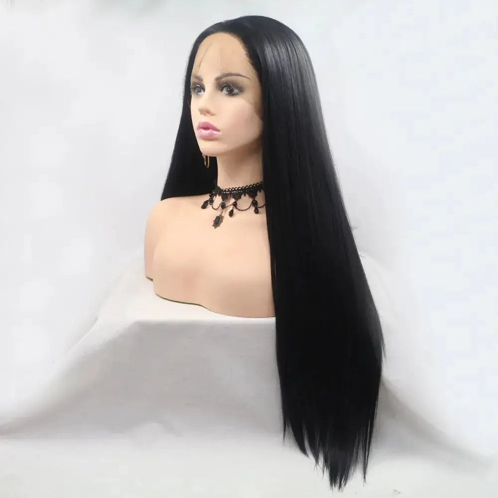 13*3" Lace Front Wigs Synthetic Long Straight 24" 130% Density by Trendsi