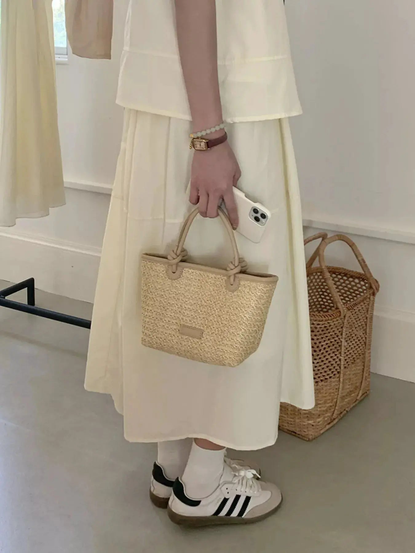 Straw Woven Crossbody Bag by Trendsi
