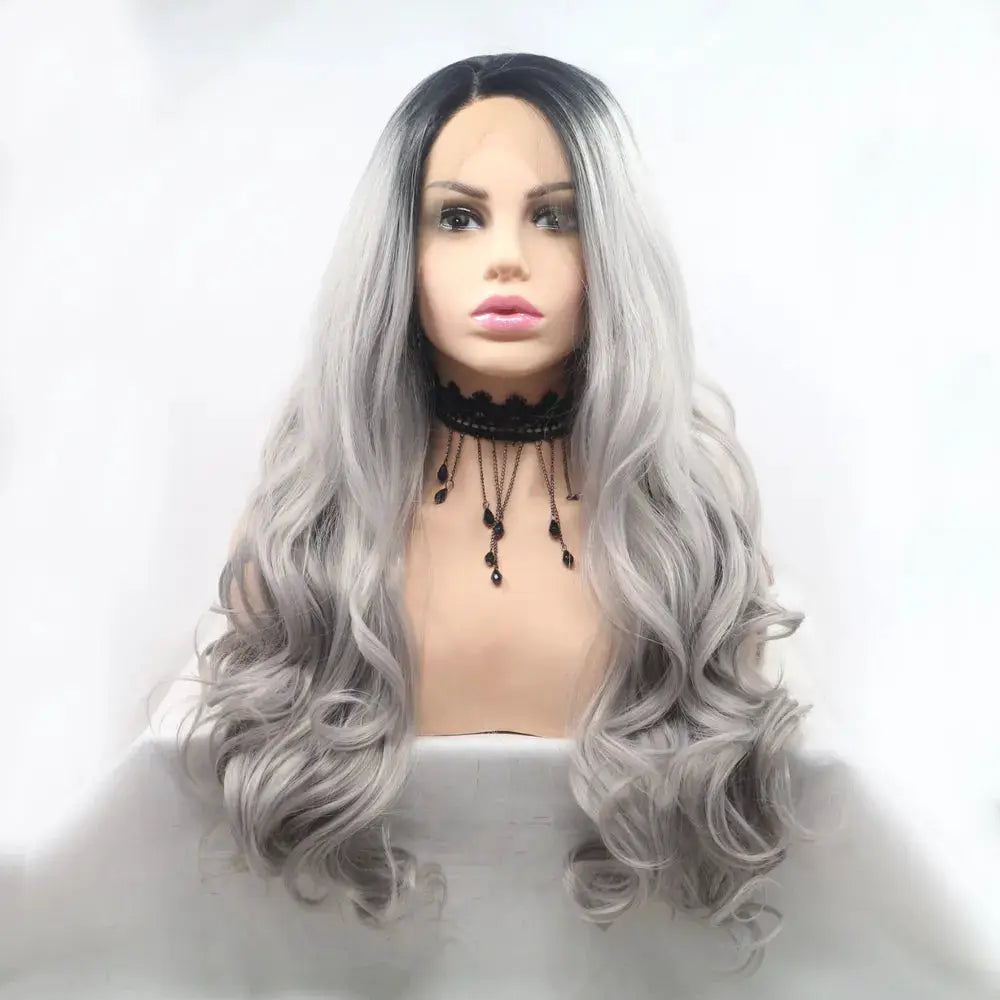 13*3" Lace Front Wigs Synthetic Long Wavy 24" 130% Density by Trendsi