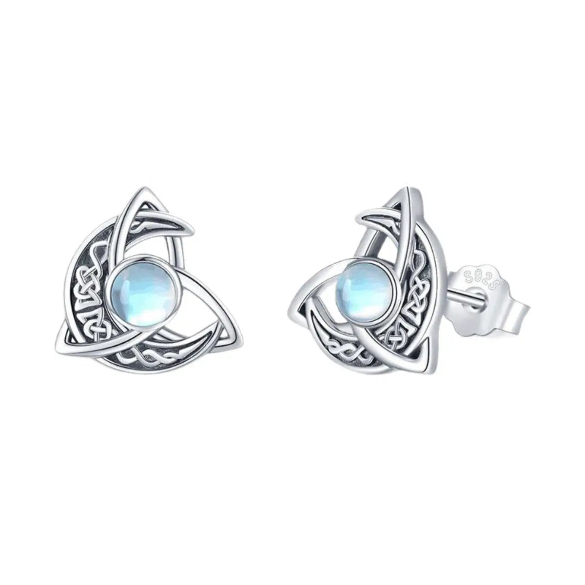 Moonstone Stud Earrings by Trendsi
