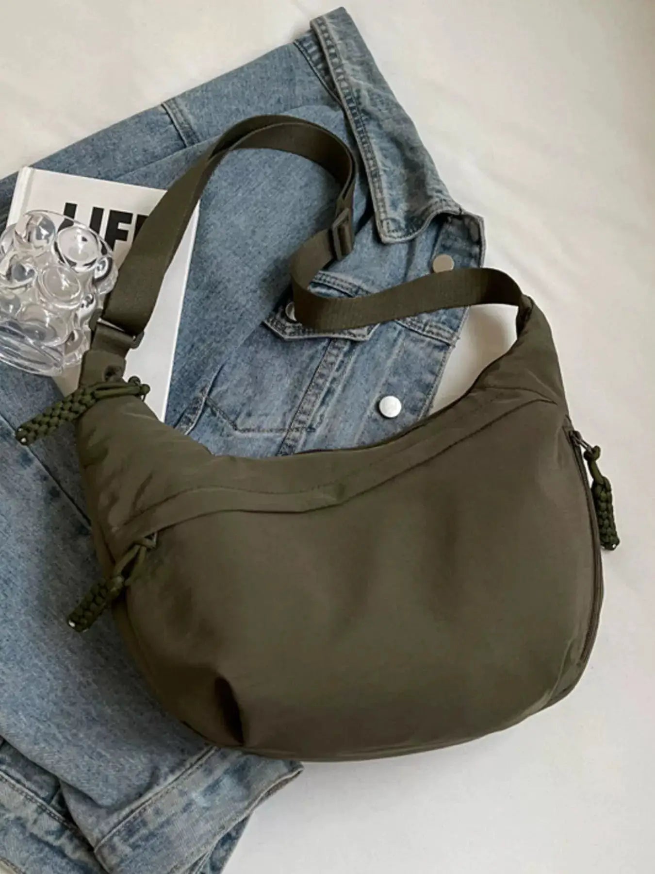 Casual Solid Color Lightweight Crossbody Bag by Trendsi