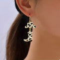 Cowboy Hat and Boot Dangle Earrings by Trendsi