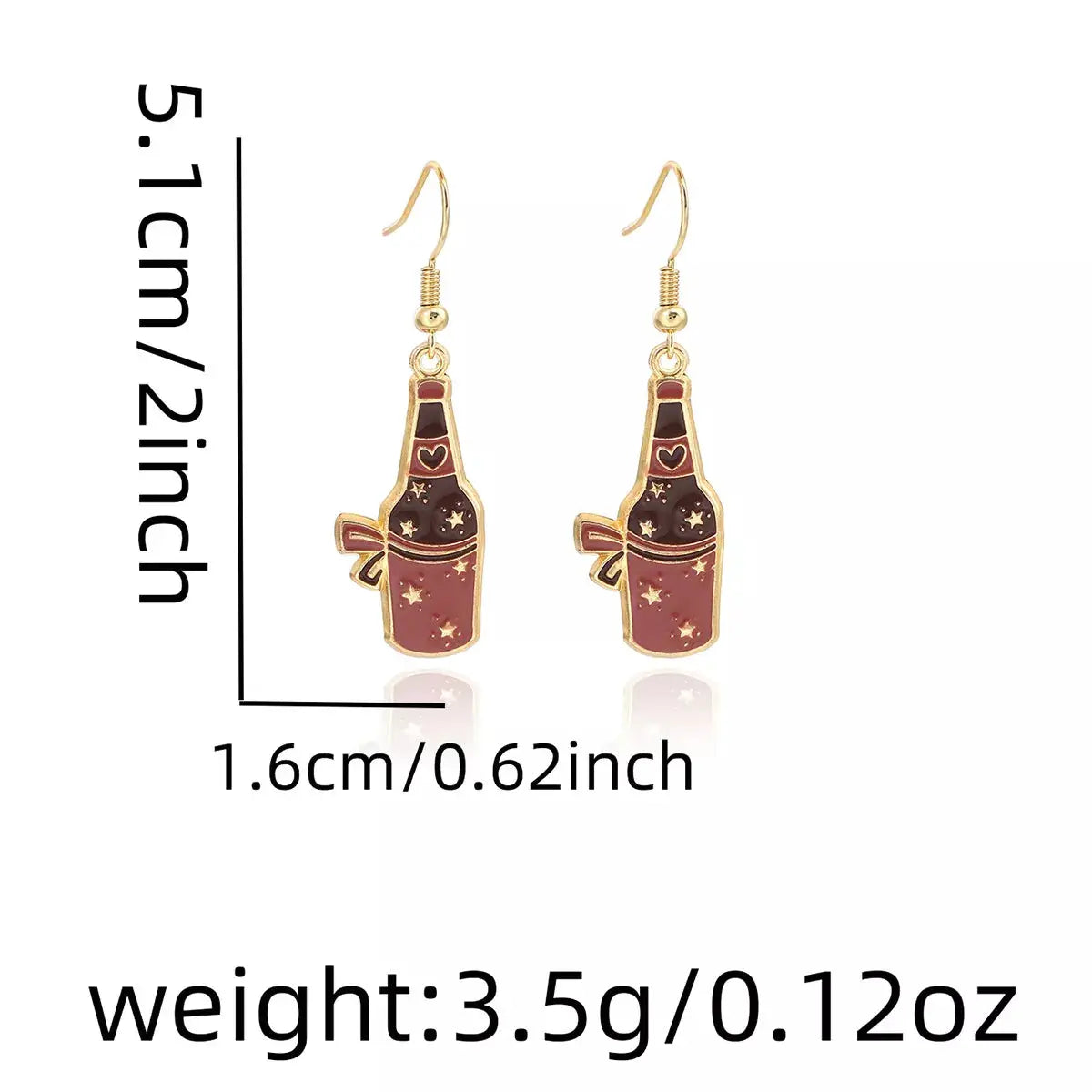 Cowboy Hat & Bottle Dangle Earrings by Trendsi