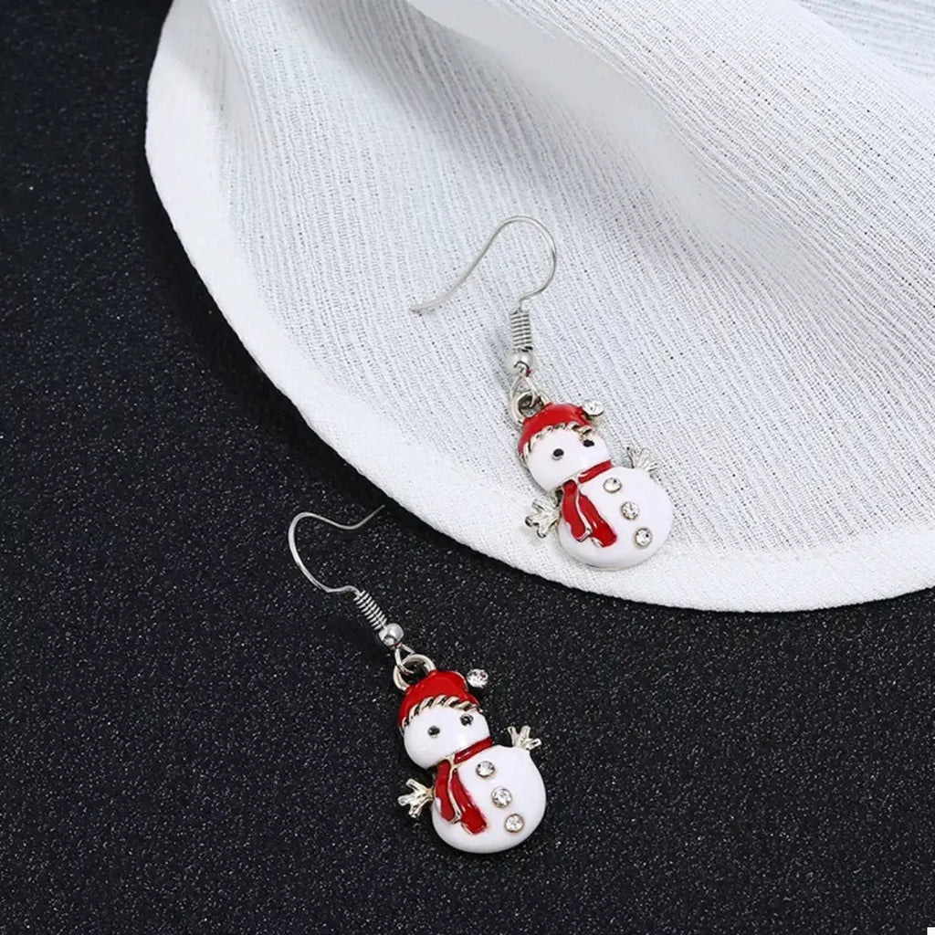 Christmas Snowman Drop Earrings by Trendsi