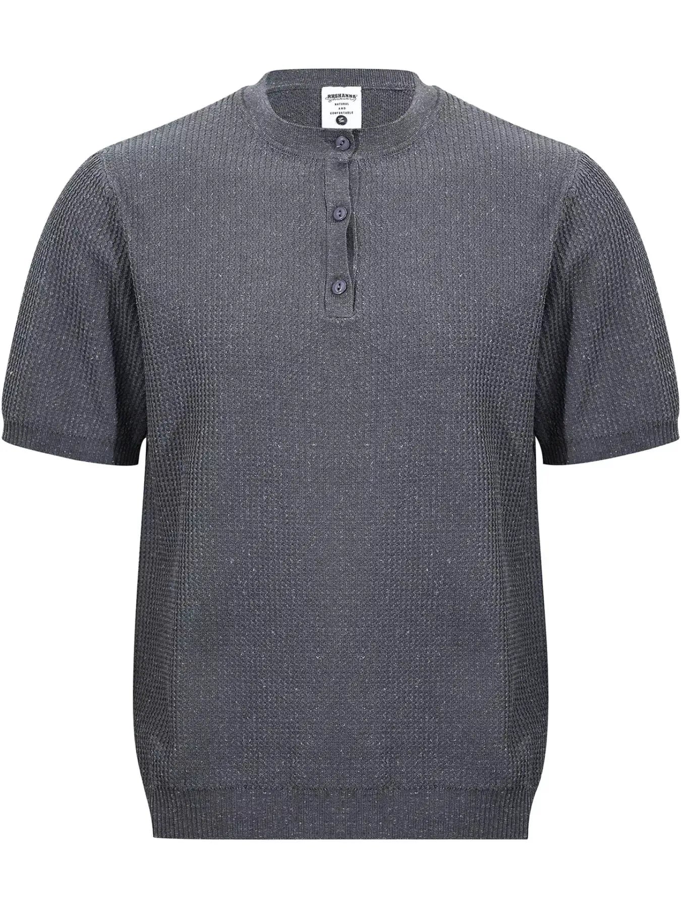 Men's Textured Knit Short Sleeve Top by Trendsi