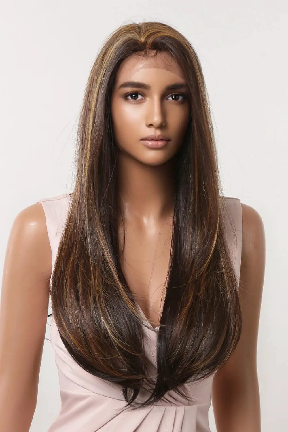 13*2" Lace Front Wigs Synthetic Long Straight 26" 150% Density by Trendsi