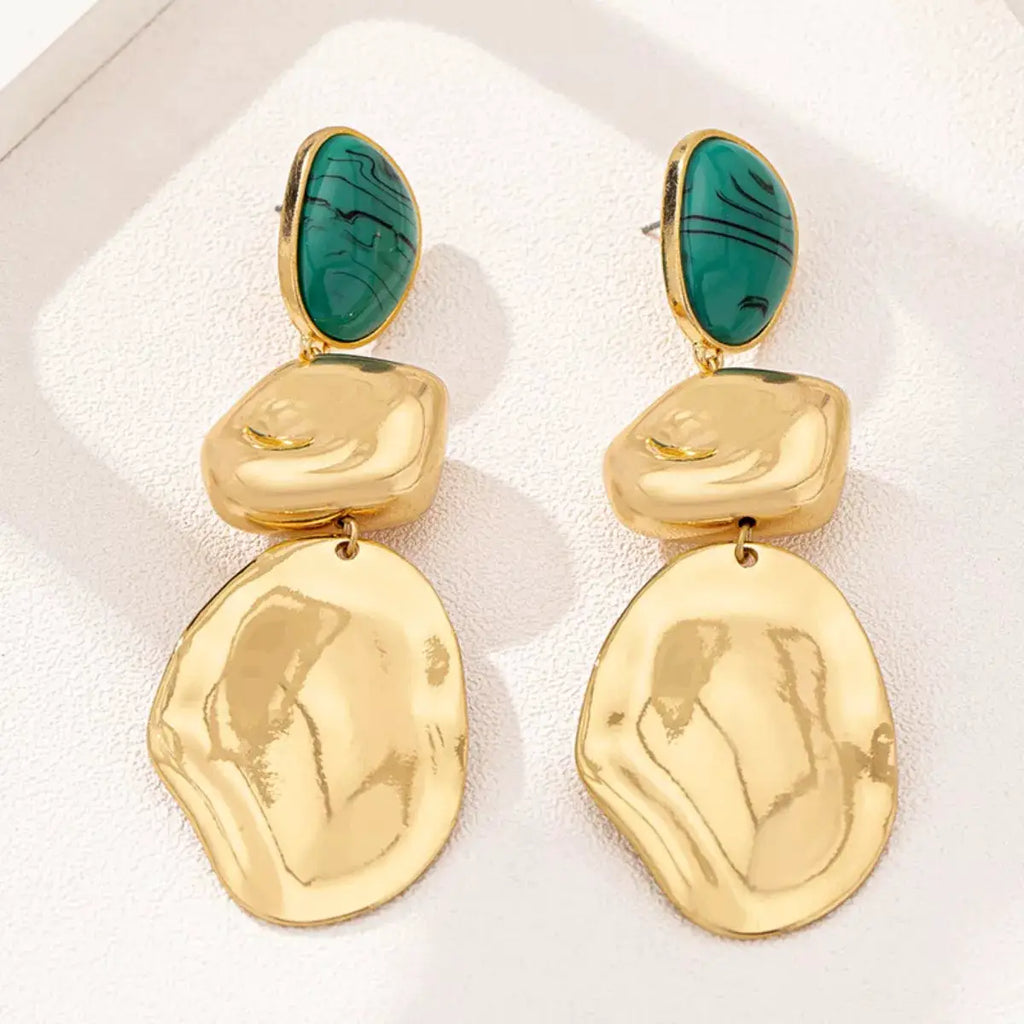 18K Gold-Plated Alloy Drop Earrings by Trendsi