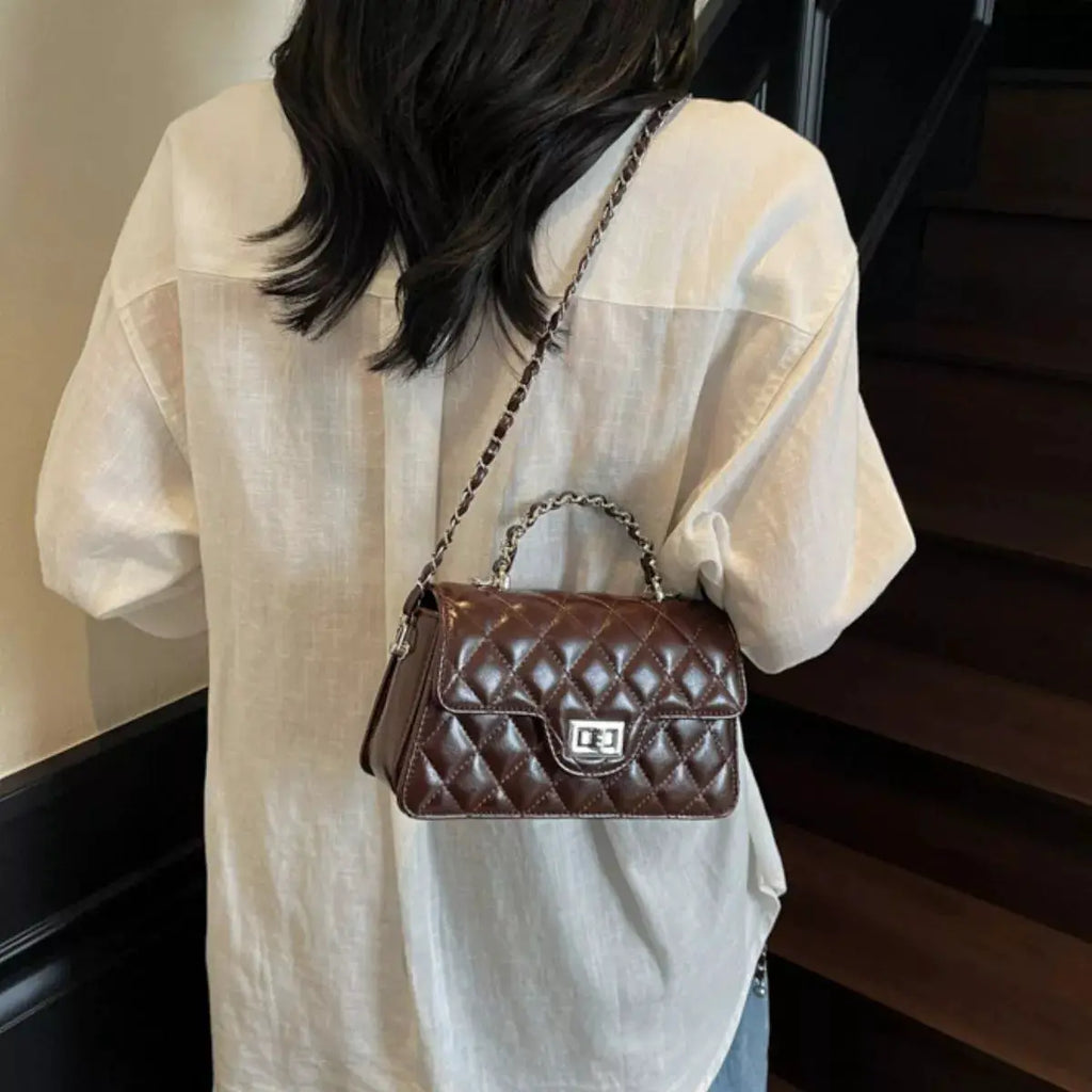 Quilted Flap Crossbody Bag by Trendsi