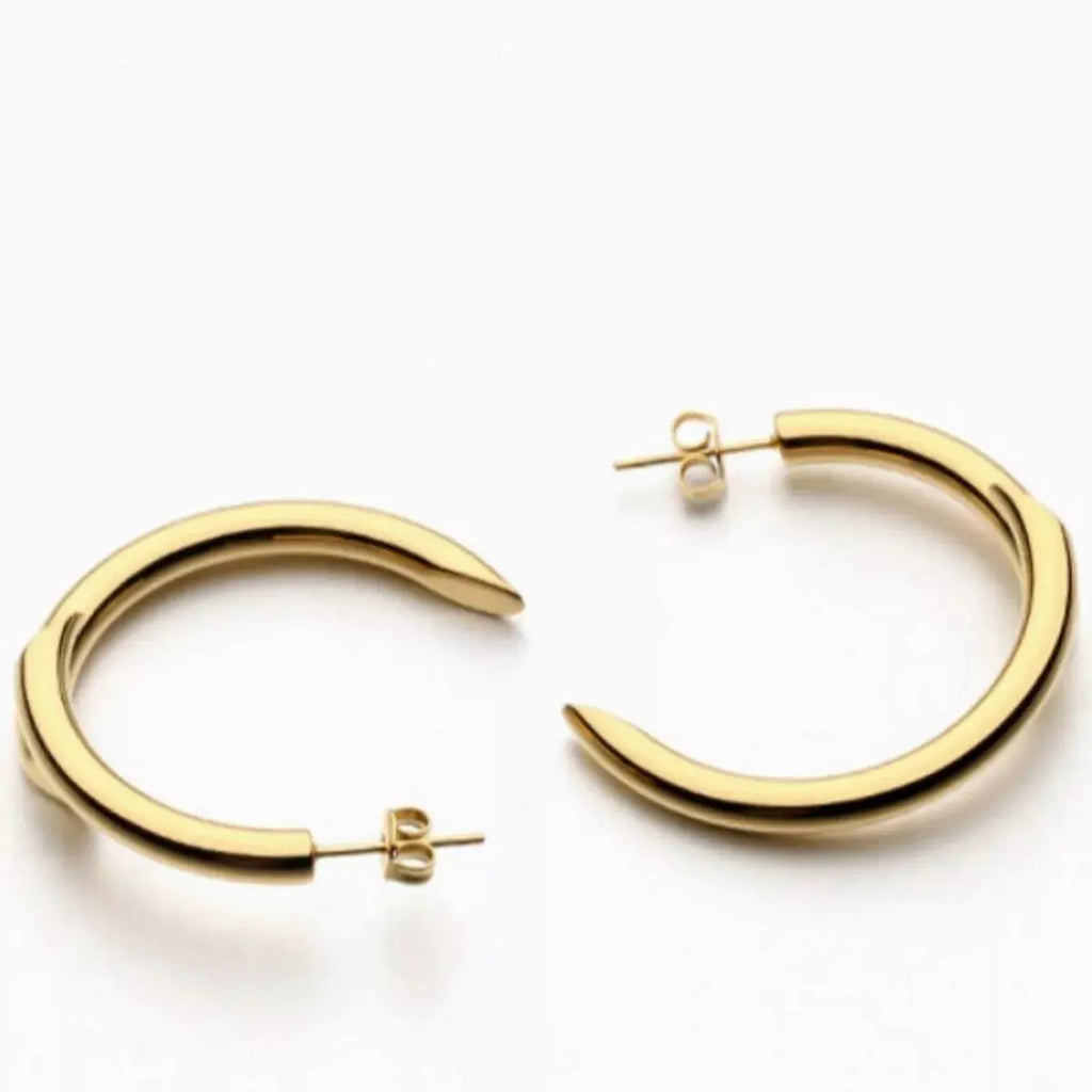 Chunky C-Hoop Earrings by Trendsi