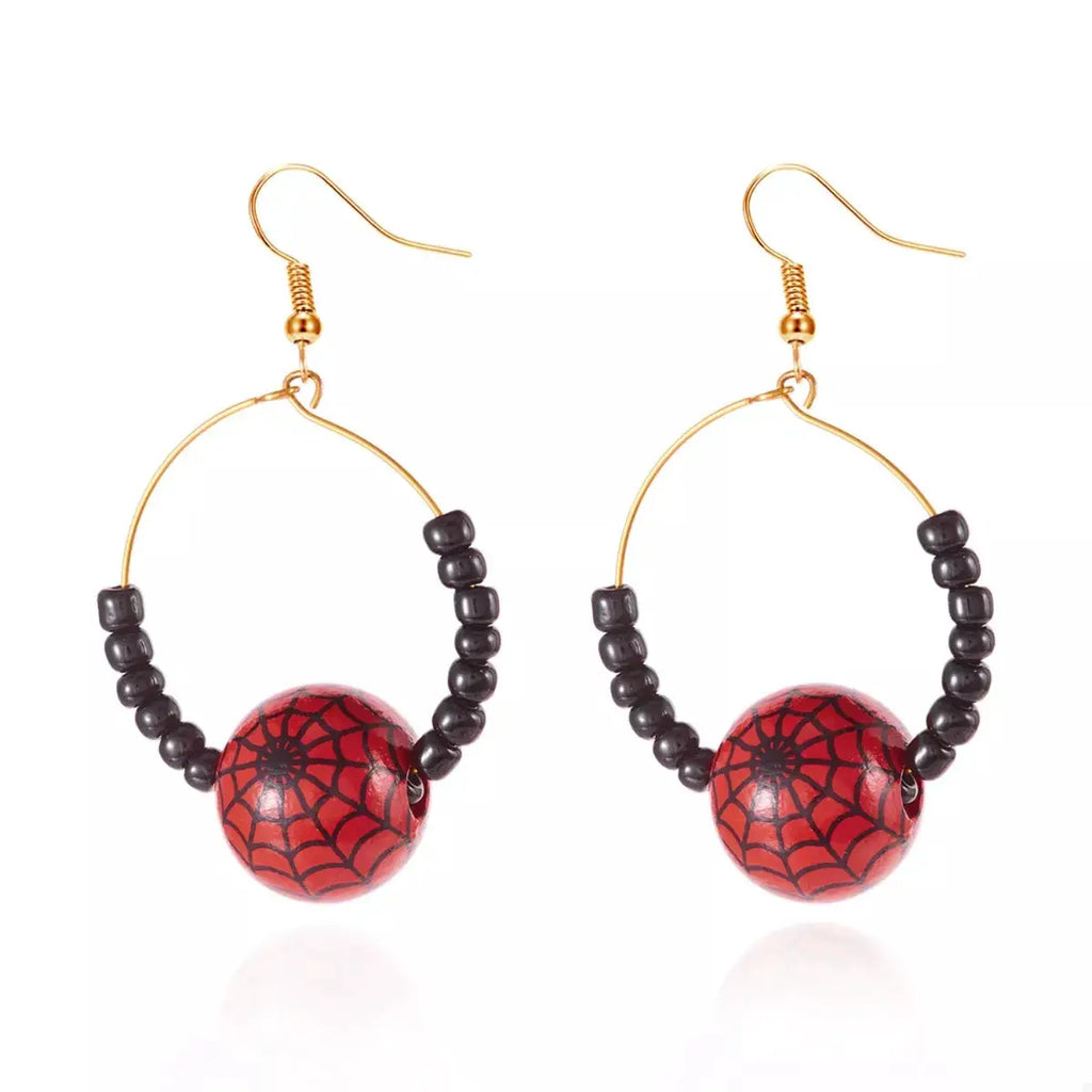 18K Gold-Plated Halloween Bead Earrings by Trendsi