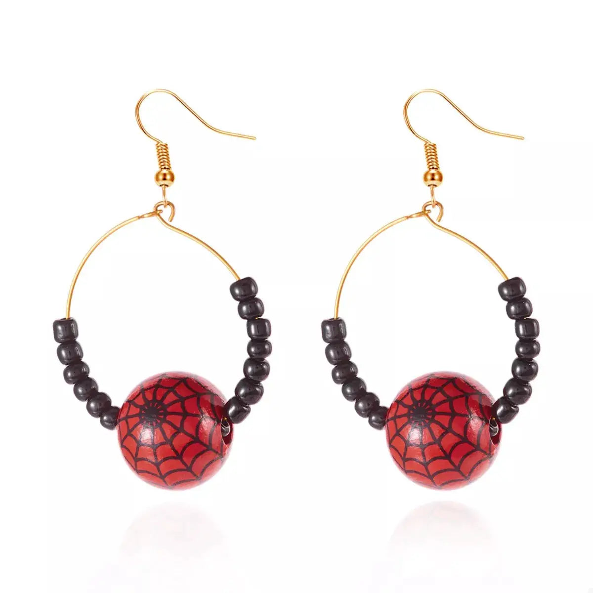 18K Gold-Plated Halloween Bead Earrings by Trendsi