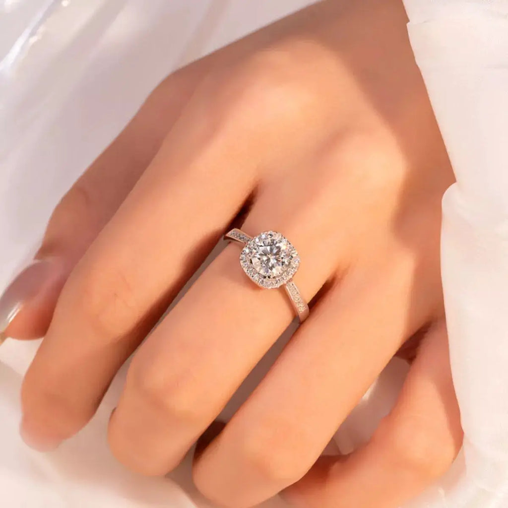 2 Carat Moissanite 925 Sterling Silver Ring by Trendsi