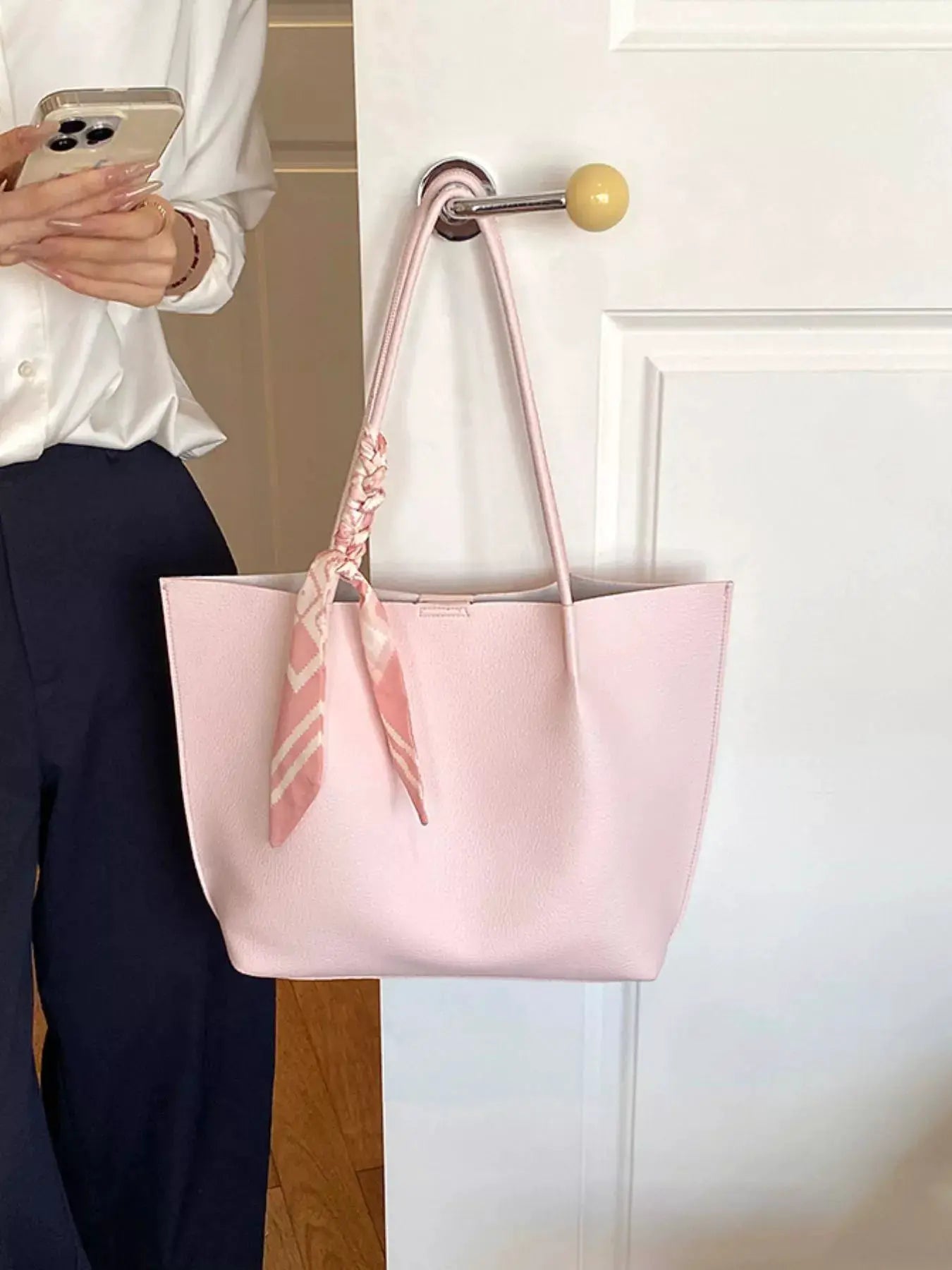 PU Leather Tote Shoulder Bag by Trendsi