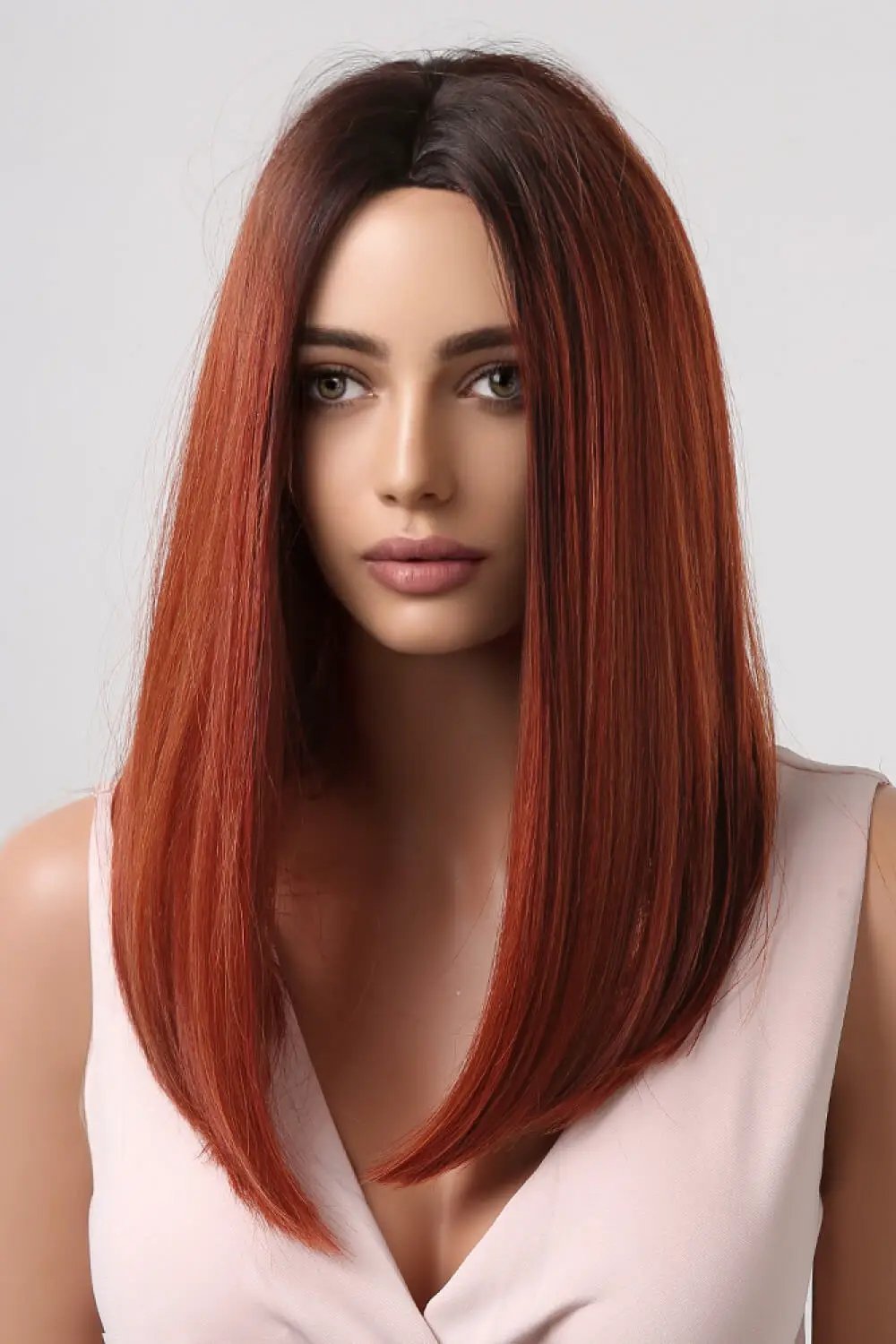 13*2" Full-Machine Wigs Synthetic Mid-Length Straight 27" by Trendsi