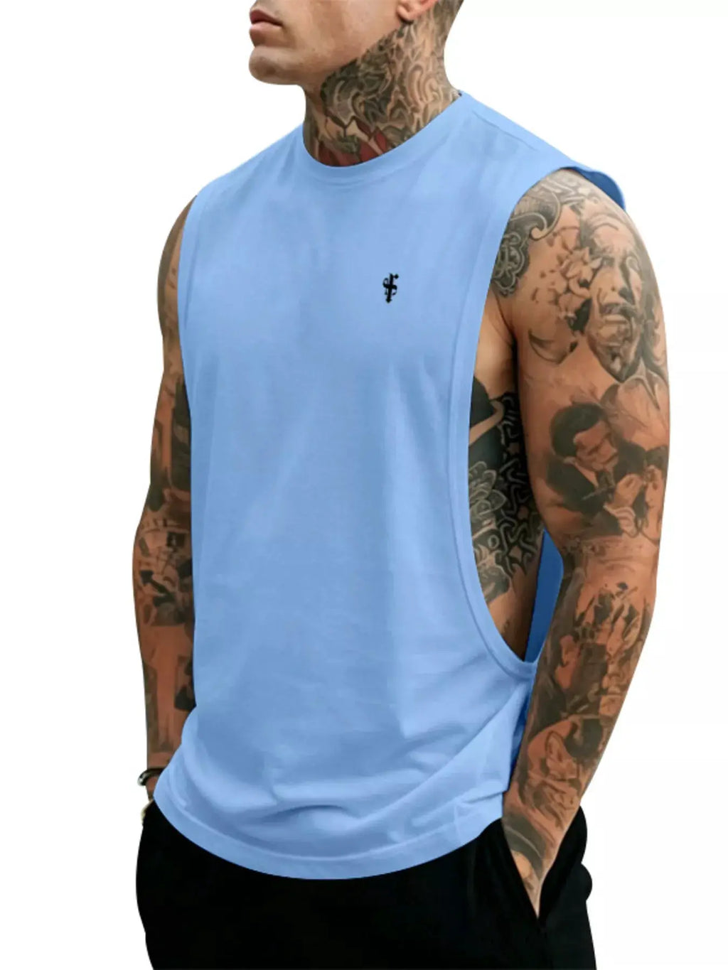 Men's Full Size Round Neck Tank Top Plus Size by Trendsi