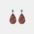 Artificial Turquoise Teardrop Earrings by Trendsi
