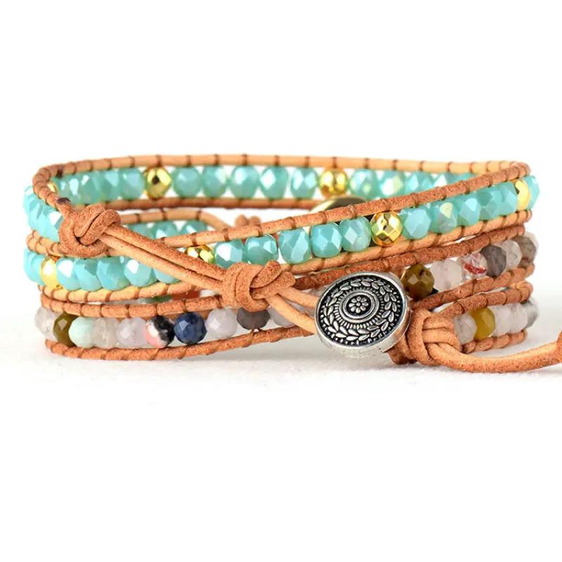 Opal Beaded Layered Bracelet by Trendsi