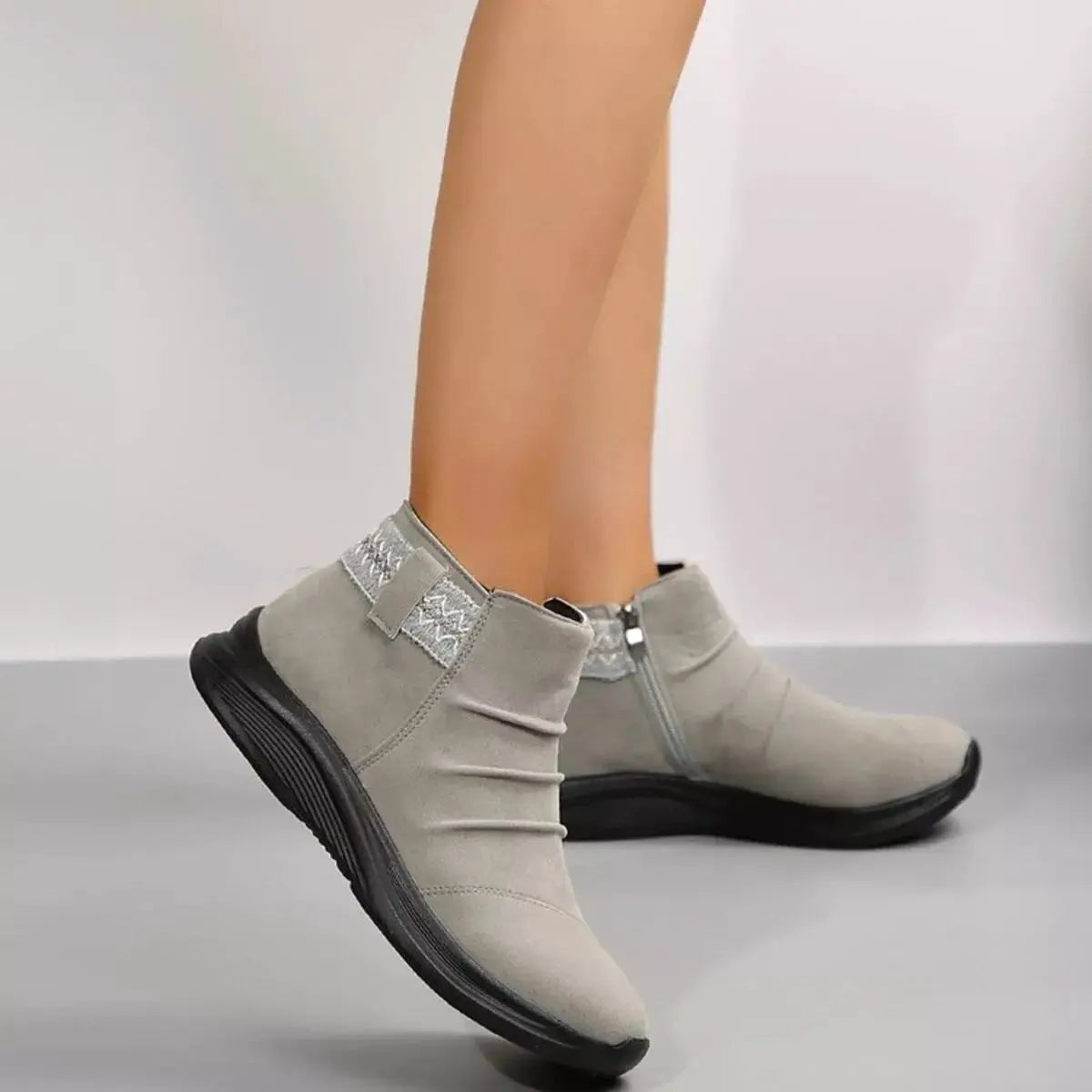 Round Toe Platform Boots by Trendsi