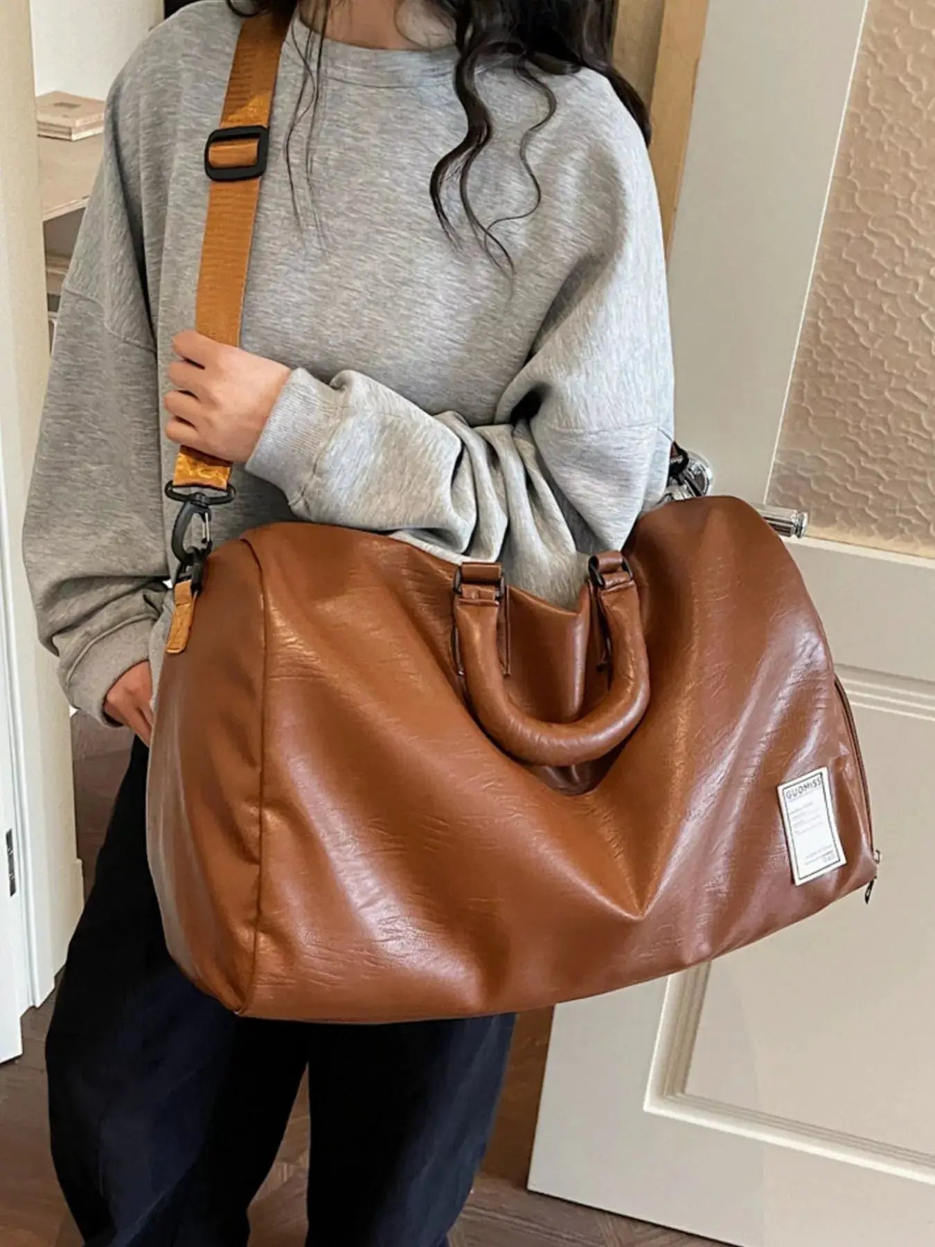 PU Leather Travel Bag by Trendsi