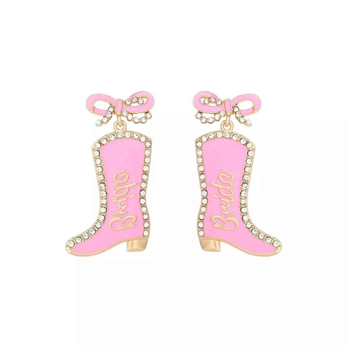Cowgirl Boot Dangle Earrings with Bow by Trendsi