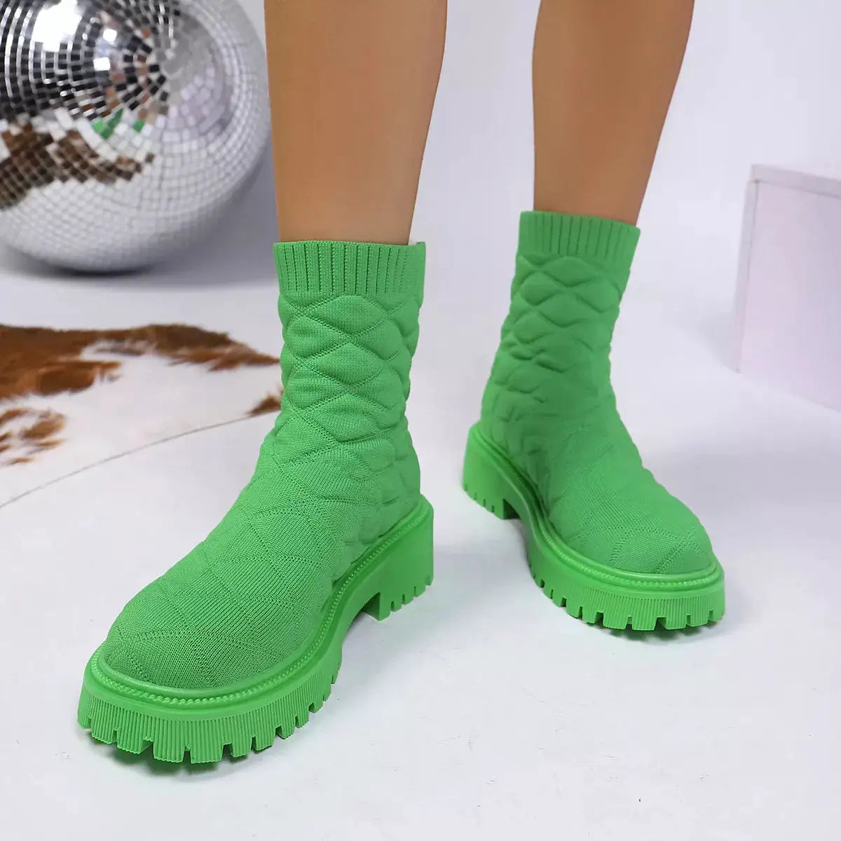 Round Toe Block Heels Boots by Trendsi