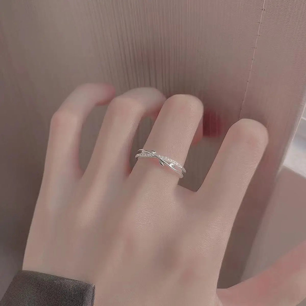 925 Sterling Silver Open Ring by Trendsi
