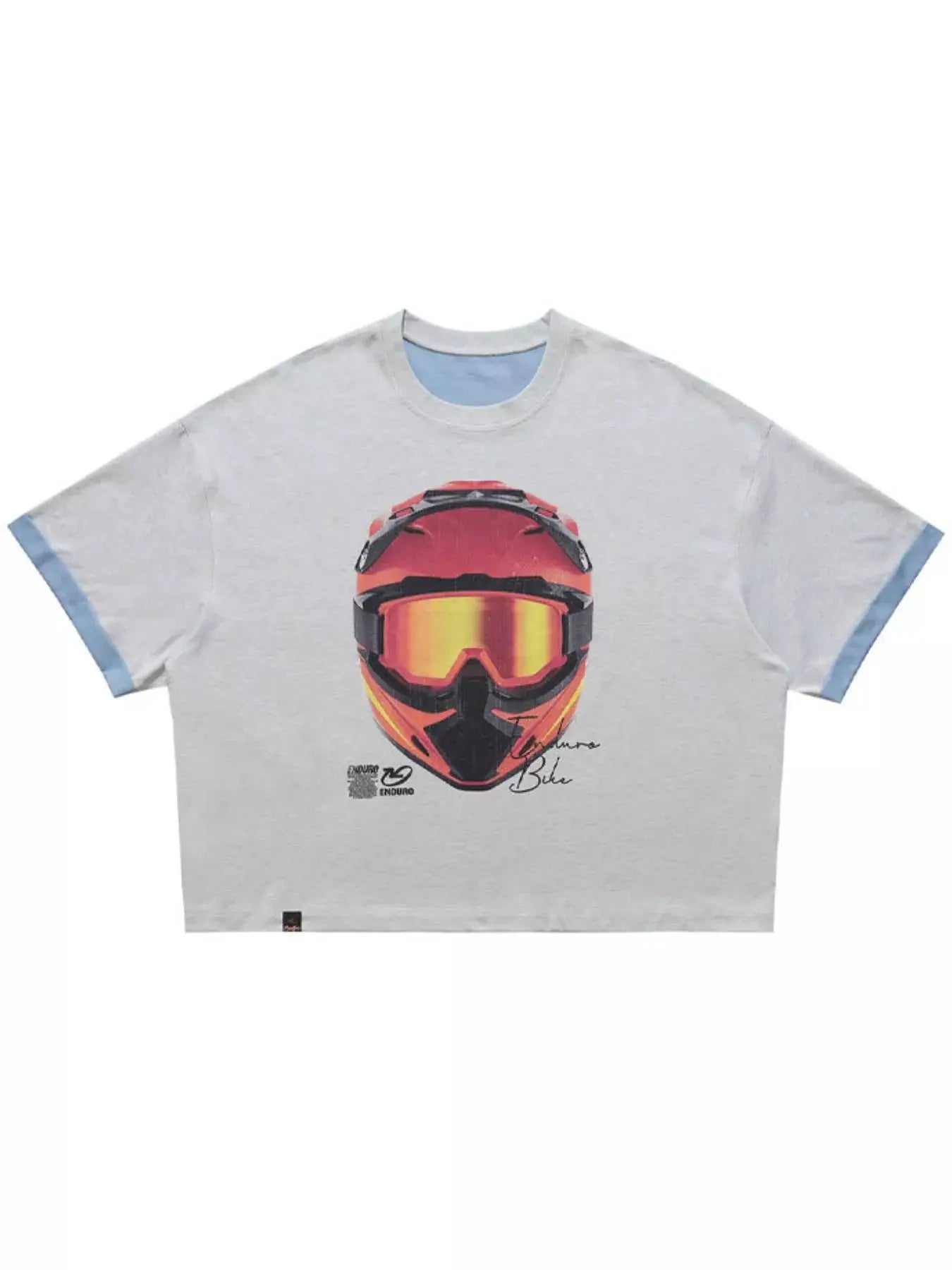 Men's Graphic Short Sleeve T-Shirt with Contrast Trim by Trendsi