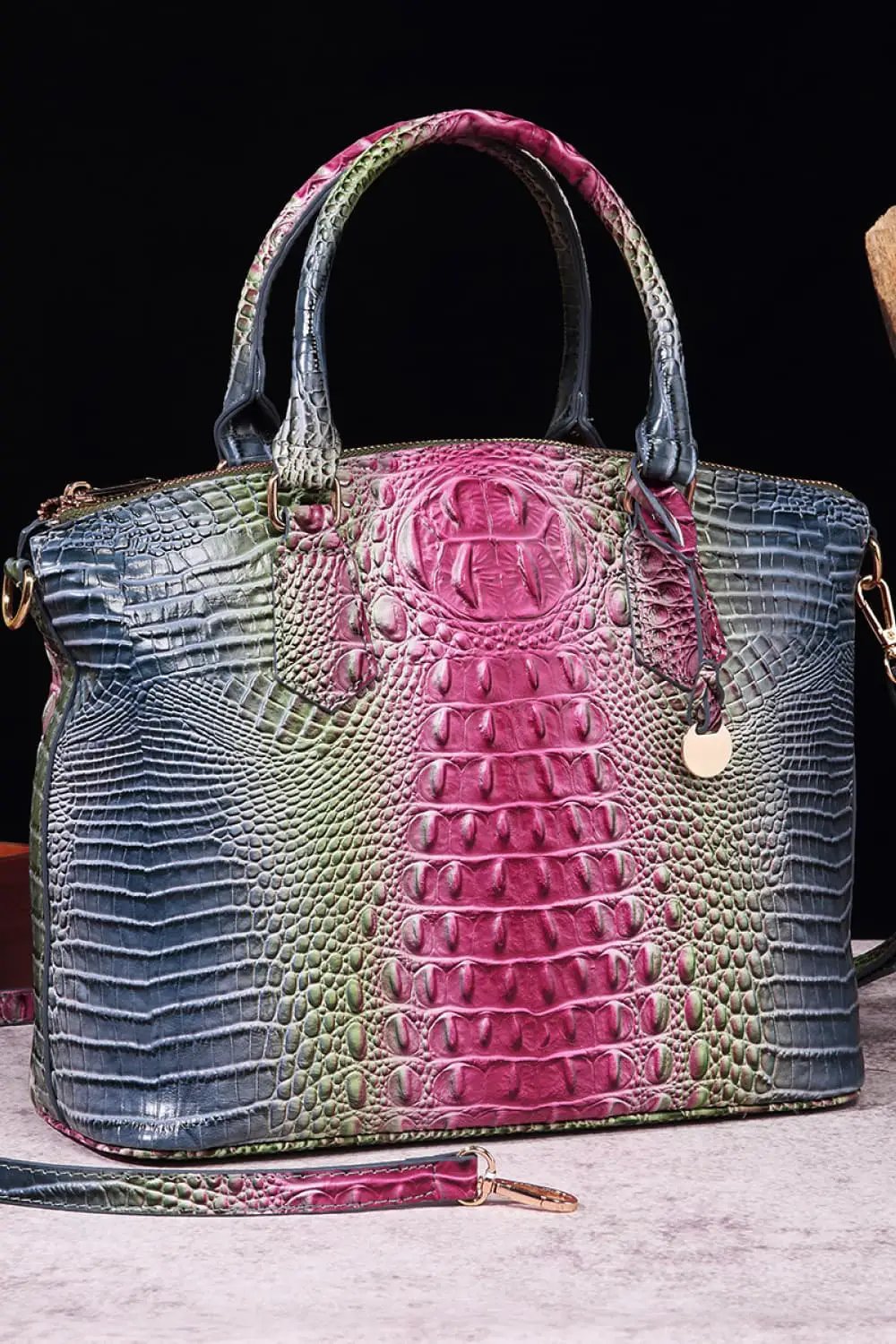 Gradient PU Leather Handbag by Trendsi