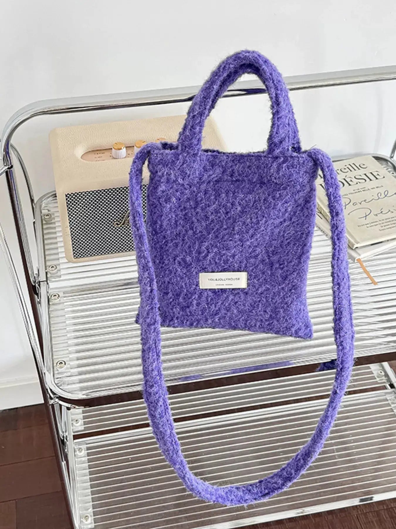 Solid Color Crossbody Bag by Trendsi