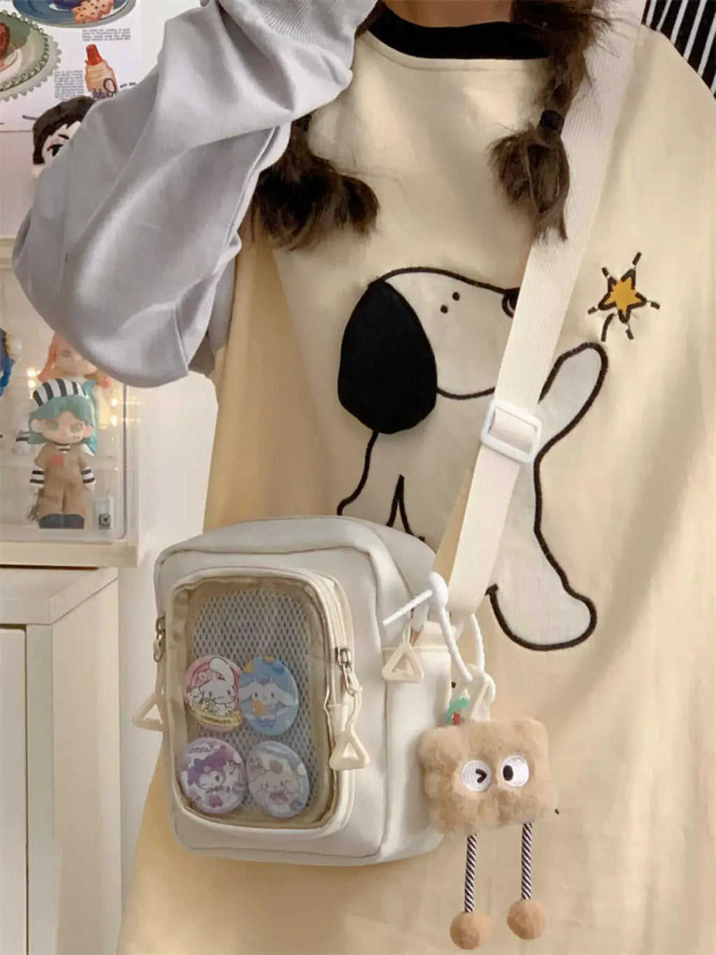Badge Display Crossbody Bag by Trendsi