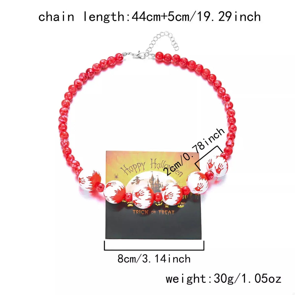 Halloween Necklace and Bracelet Jewelry Set by Trendsi