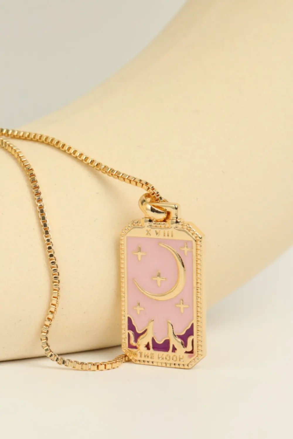 Tarot Card Pendant Copper Necklace by Trendsi